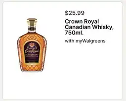 Walgreens Crown Royal Canadian Whisky offer
