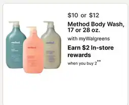 Walgreens Method Body Wash offer