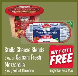 Jewel-Osco Stella Cheese Blends 5 oz. or Galbani Fresh Mozzarella 8 oz offer