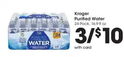 Kroger Kroger purified water offer
