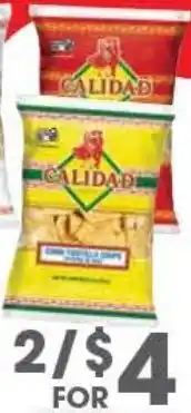 Arteagas Food Center Calidad corn tortilla chips offer