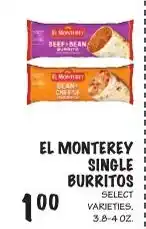 Foodarama El Monterey single burritos offer
