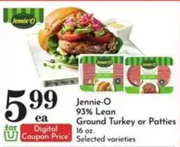 Pavilions Jennie-O 93% Lean Ground Turkey or Patties offer