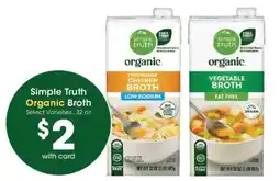 Kroger Simple Truth Organic Broth offer