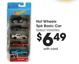 Kroger Hot Wheels 5pk Basic Car offer
