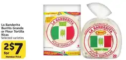 Vons La Banderita burrito grande or flour tortilla ricas offer