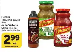 Vons Herdez Taqueria Sauce or La Victoria Salsa offer