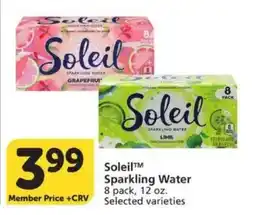 Vons Soleil Sparkling Water offer