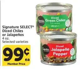 Vons Signature Select Diced Chiles or Jalapeños offer