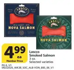 Vons Lascco Smoked Salmon offer