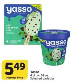 Vons Yasso frozen greek yogurt offer