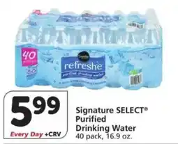 Vons Signature Select Purified Drinking Water offer