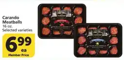 Vons Carando meatballs offer