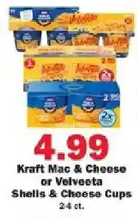 Schnucks Kraft Mac & Cheese or Velveeta Shells & Cheese Cups offer