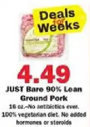Schnucks Just Bare 90% Lean Ground Pork offer