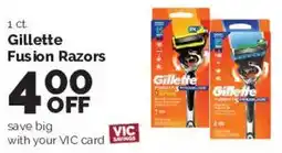 Harris Teeter Gillette Fusion Razors offer