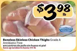 Fresco y Más Springer Boneless Skinless Chicken Thighs Grade A offer