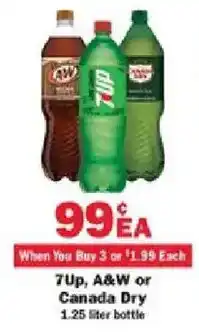 Schnucks 7up, a&w or canada dry offer