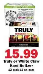 Schnucks Truly or White Claw Hard Seltzer offer
