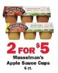 Schnucks Musselman's Apple Sauce Cups offer