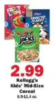 Schnucks Kellogg's Kids' Mid-Size Cereal offer
