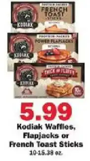 Schnucks Kodiak Waffles, Flapjacks or French Toast Sticks offer