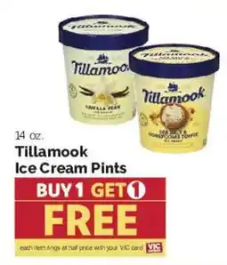 Harris Teeter Tillamook ice cream pints offer