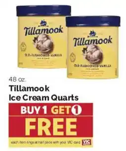 Harris Teeter Tillamook ice cream quarts offer