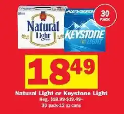 Schnucks Natural Light or Keystone Light offer