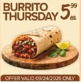 Fiesta Mart Burrito Thursday offer
