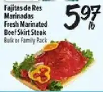 Fiesta Mart Fajitas de Res Marinadas Fresh Marinated Beef Skirt Steak offer