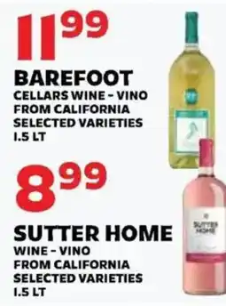 Sedano's Barefoot Cellars Wine offer