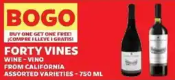 Sedano's Forty Vines Wine offer