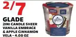 Sedano's Glade 2in1 candle sheer offer