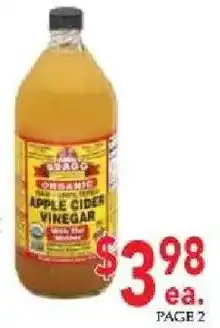 Ingles Markets Bragg organic apple cider vinegar offer