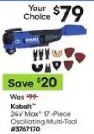 Kobalt 24V Max 17-Piece Oscillating Multi-Tool