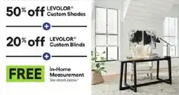 Lowe's Levolor custom shades offer