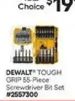 Lowe's DeWalt Tough Grip 55-Piece Screwdriver Bit Set offer