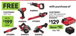 Lowe's Craftsman V20 tool offer
