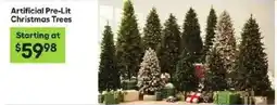 Lowe's Artificial Pre-Lit Christmas Trees offer
