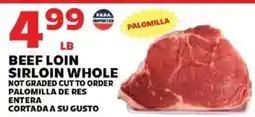 Sedano's Beef Loin Sirloin Whole offer