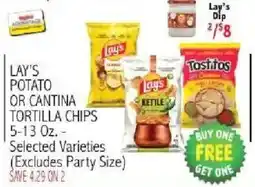 Ingles Markets Lay's Potato or Cantina Tortilla Chips offer