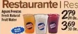 El Super Restaurante Fresh Natural Fruit Water offer