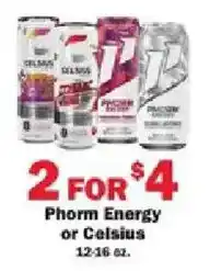 Schnucks Phorm Energy or Celsius offer