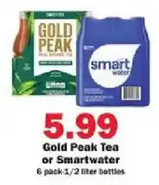 Schnucks Gold Peak Tea or Smartwater offer