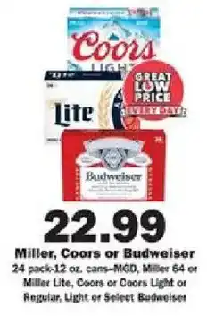 Schnucks Miller, Coors or Budweiser offer
