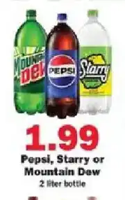 Schnucks Pepsi, Starry or Mountain Dew offer