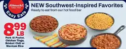 Schnucks Pork Al Pastor, Chicken Tinga, Brisket Chili or Mexican Rice offer