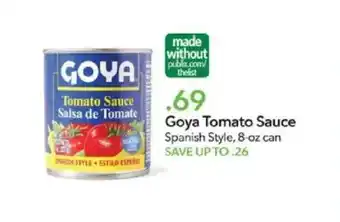 Publix Goya Tomato Sauce offer
