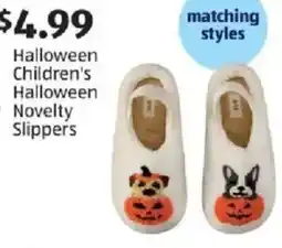 Aldi Halloween Children's Halloween Novelty Slippers offer